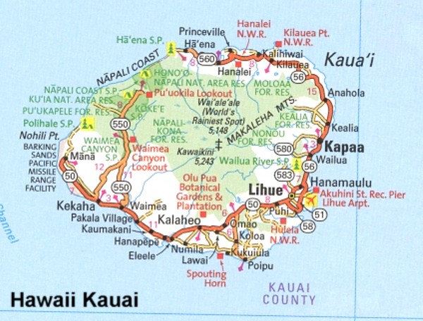 Hawaii-Kauai-map